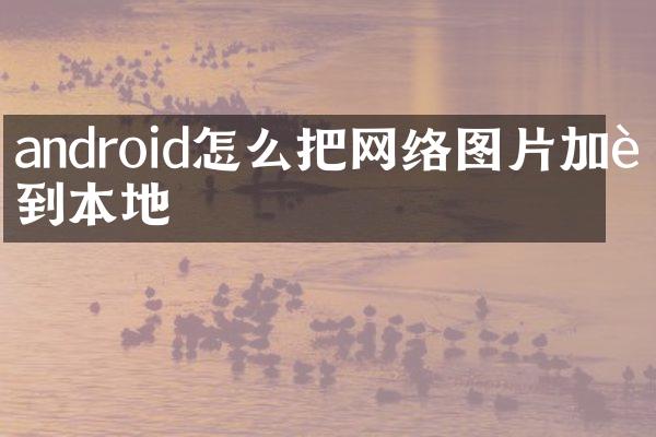 android怎么把网络图片加载到本地