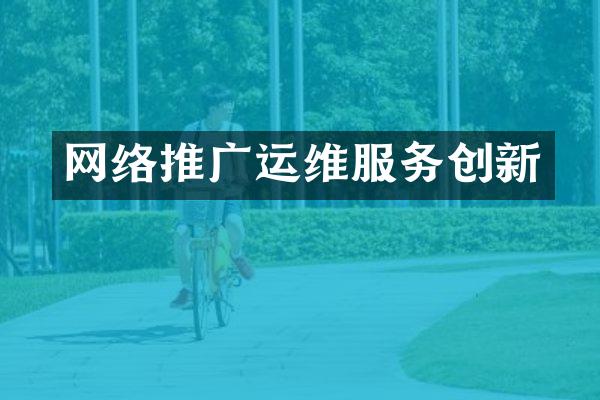 网络推广运维服务创新