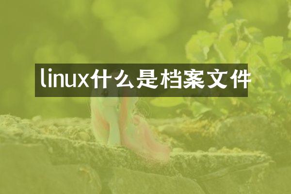 linux什么是档案文件