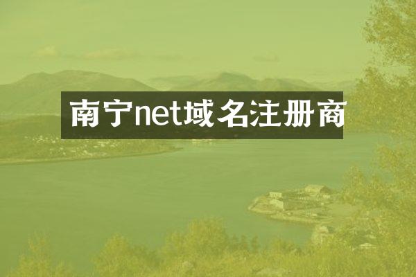 南宁net域名注册商
