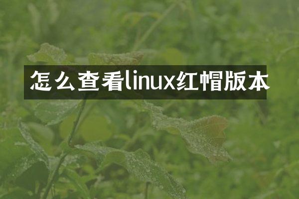 怎么查看linux红帽版本