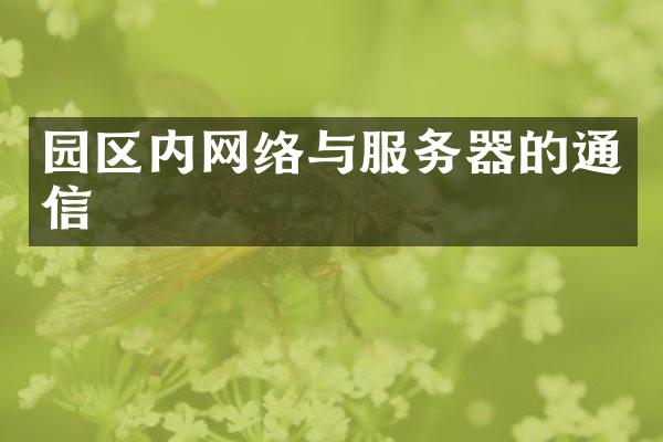 园区内网络与服务器的通信
