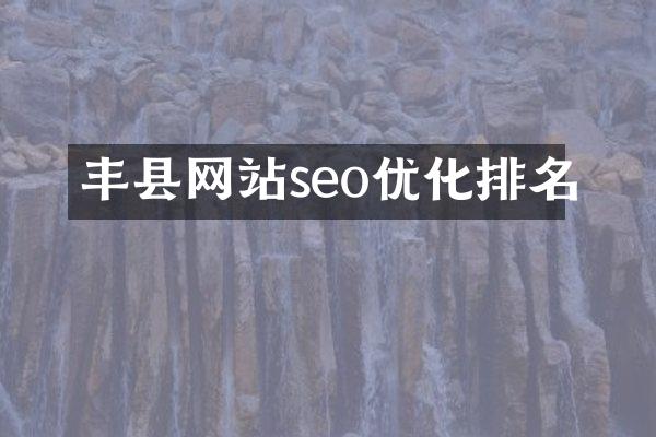 丰县网站seo优化排名