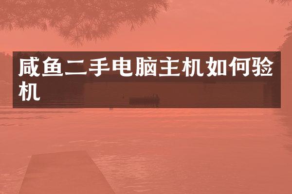 咸鱼二手电脑主机如何验机