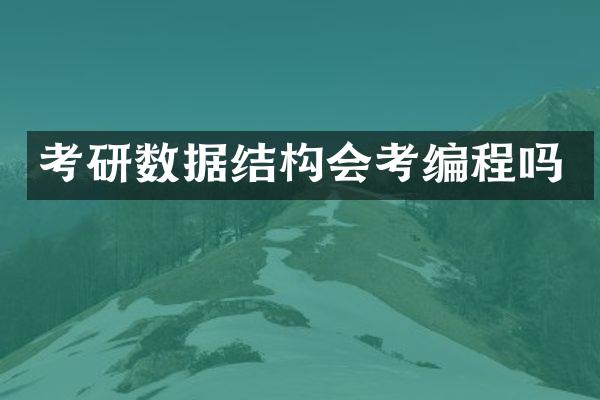 考研数据结构会考编程吗