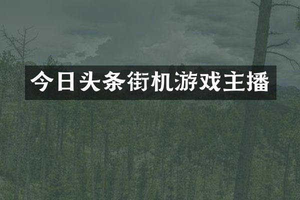 今日头条街机游戏主播