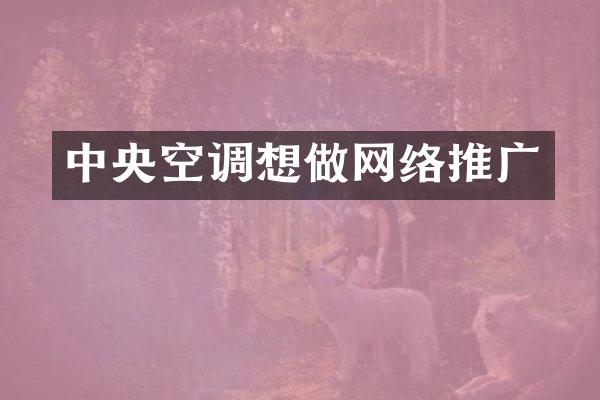 中央空调想做网络推广