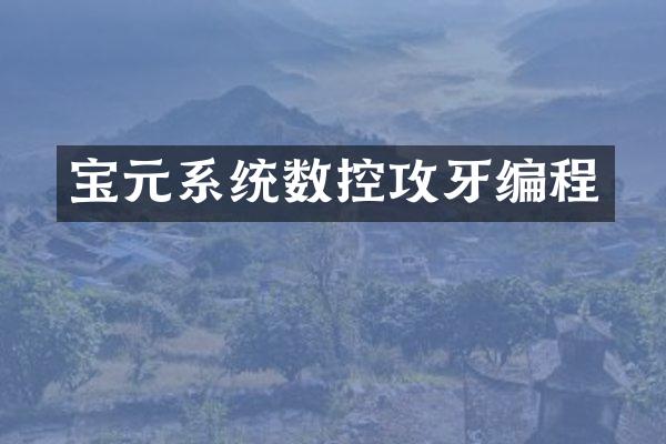 宝元系统数控攻牙编程