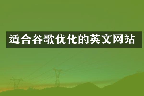 适合谷歌优化的英文网站