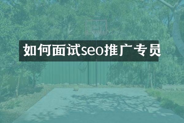如何面试seo推广专员