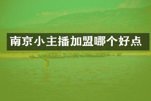 南京小主播加盟哪个好点