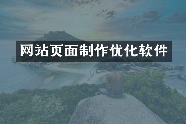 网站页面制作优化软件