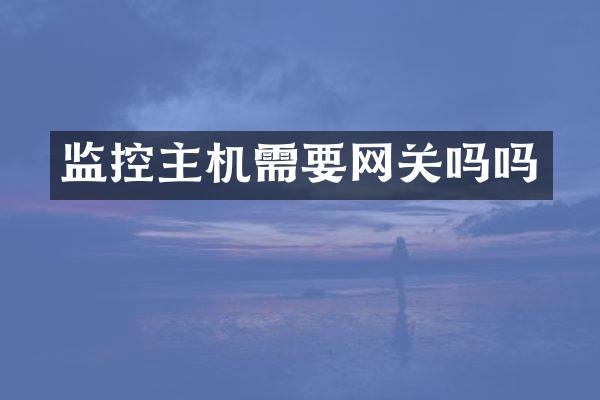 监控主机需要网关吗吗