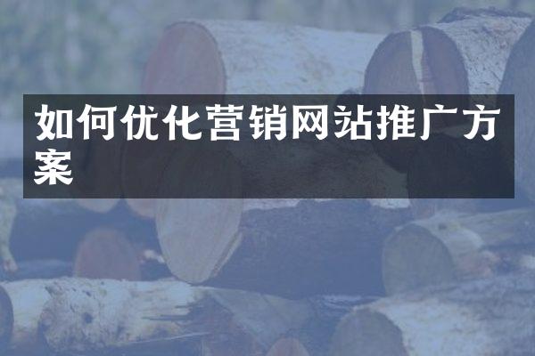如何优化营销网站推广方案
