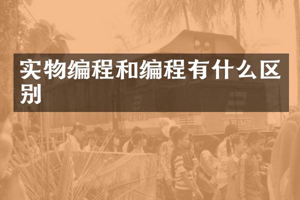实物编程和编程有什么区别