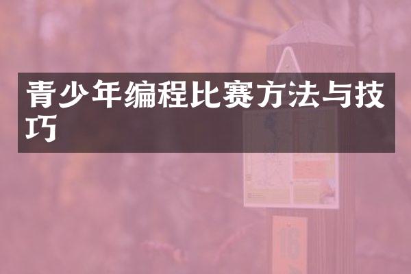 青少年编程比赛方法与技巧