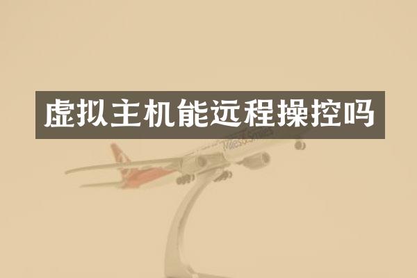 虚拟主机能远程操控吗