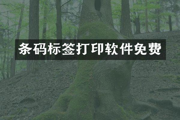 条码标签打印软件免费