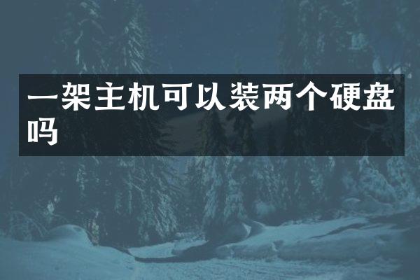 一架主机可以装两个硬盘吗