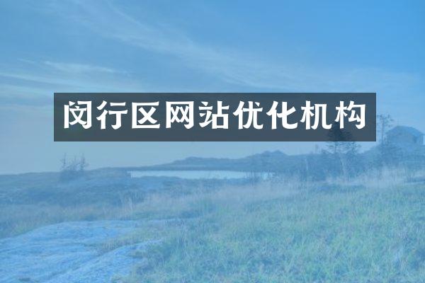 闵行区网站优化机构