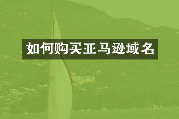 如何购买亚马逊域名