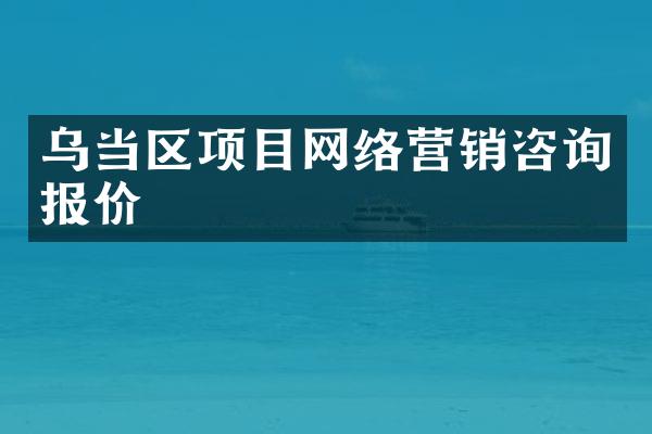 乌当区项目网络营销咨询报价