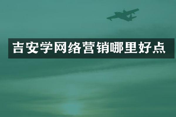 吉安学网络营销哪里好点