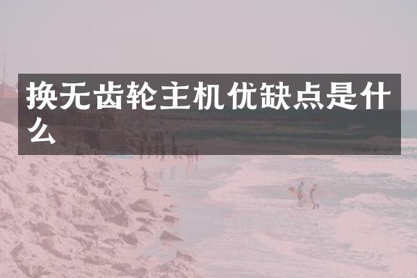 换无齿轮主机优缺点是什么
