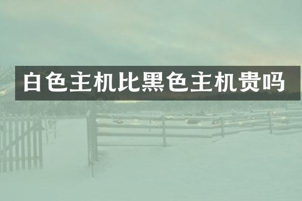 白色主机比黑色主机贵吗
