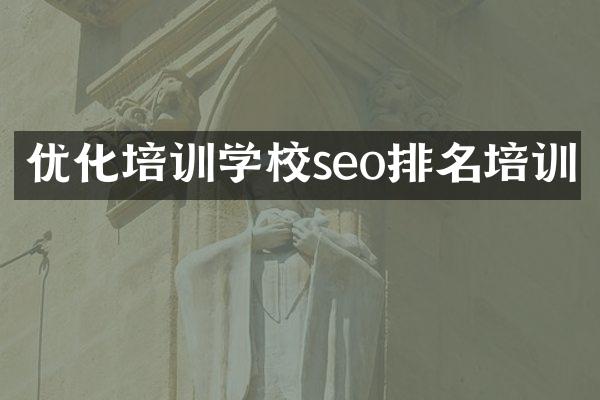 优化培训学校seo排名培训