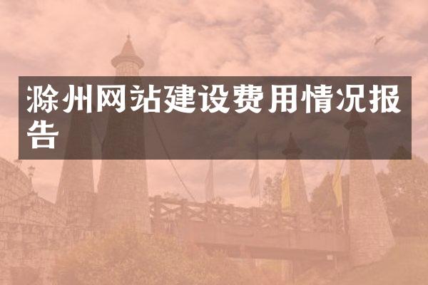 滁州网站建设费用情况报告