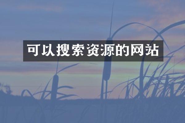 可以搜索资源的网站