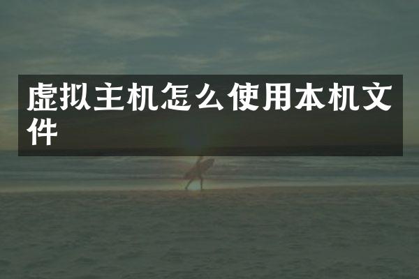 虚拟主机怎么使用本机文件