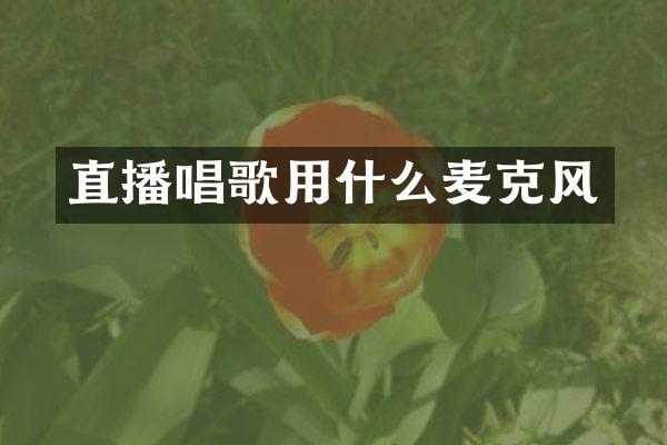 直播唱歌用什么麦克风