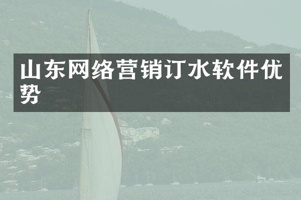 山东网络营销订水软件优势