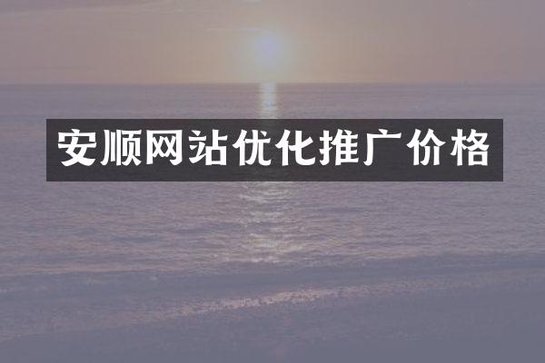 安顺网站优化推广价格