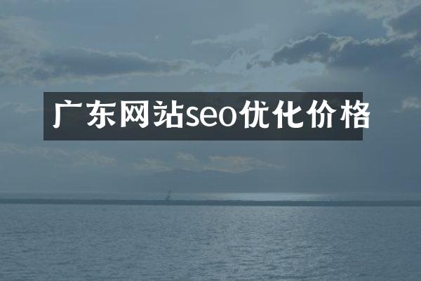 广东网站seo优化价格