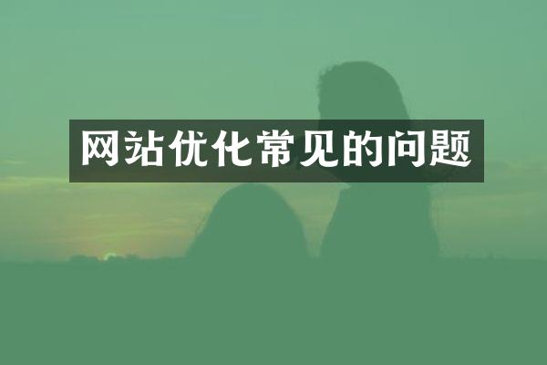 网站优化常见的问题