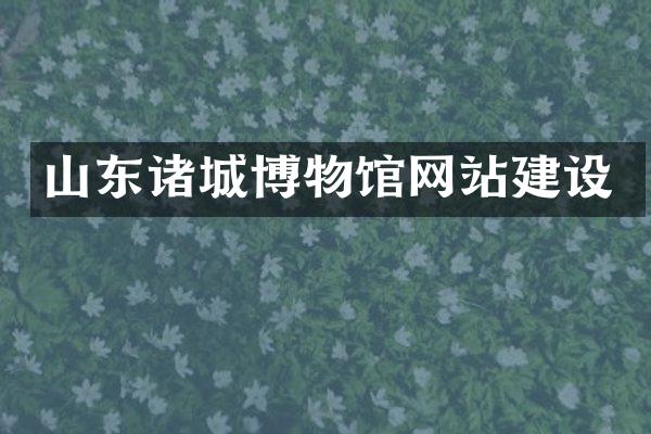 山东诸城博物馆网站建设