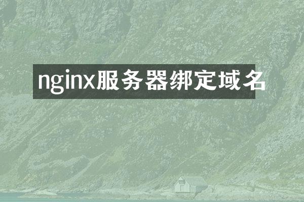 nginx服务器绑定域名