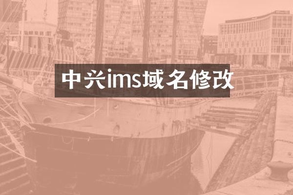 中兴ims域名修改