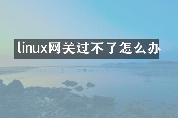 linux网关过不了怎么办
