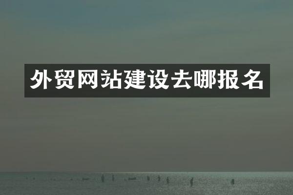 外贸网站建设去哪报名