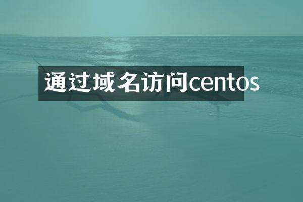 通过域名访问centos