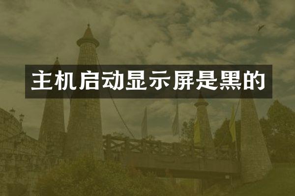 主机启动显示屏是黑的