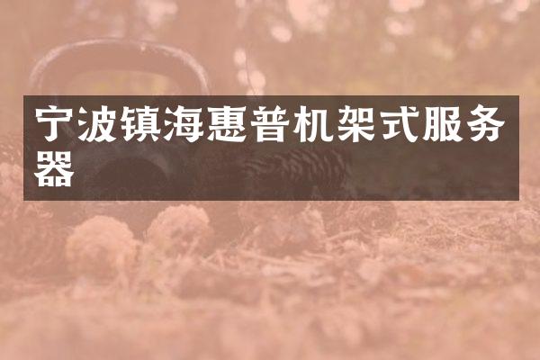 宁波镇海惠普机架式服务器