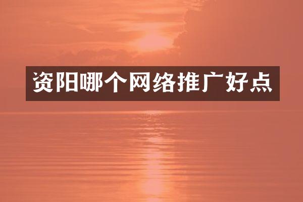 资阳哪个网络推广好点