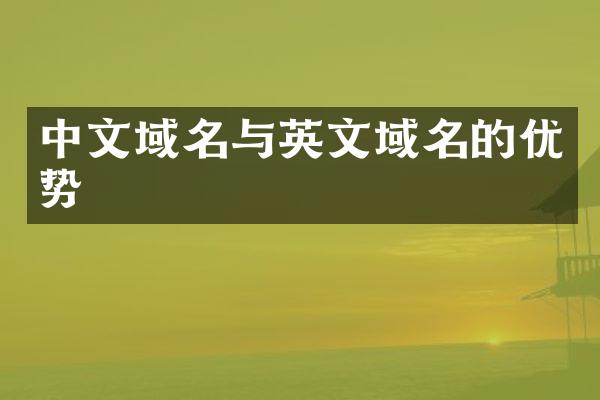 中文域名与英文域名的优势