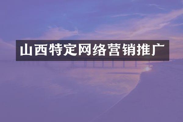 山西特定网络营销推广