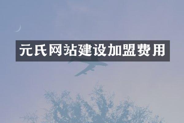 元氏网站建设加盟费用